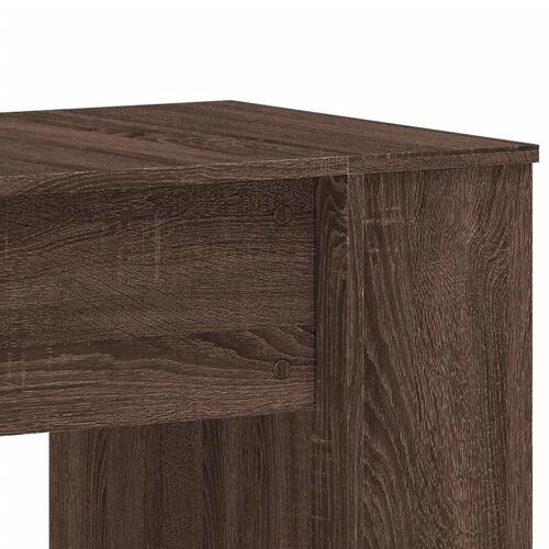 Skrivebord 140x50x75 cm konstrueret træ brun egetræsfarve