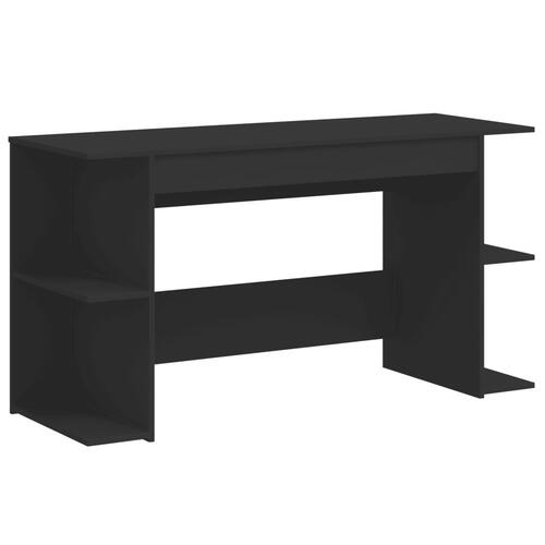 Skrivebord 140x50x75 cm konstrueret træ sort