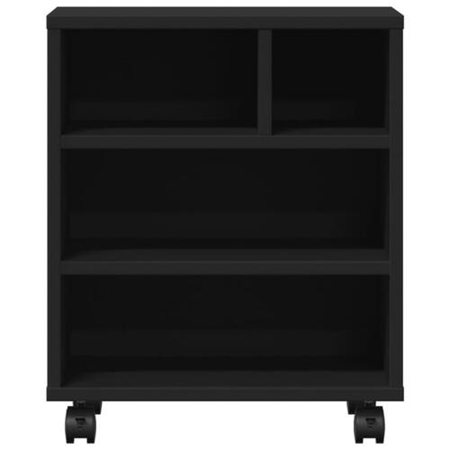 Printerstativ med hjul 41x32x48 cm sort