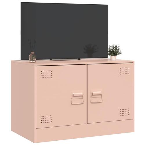 Tv-bord 67x39x44 cm stål lyserød