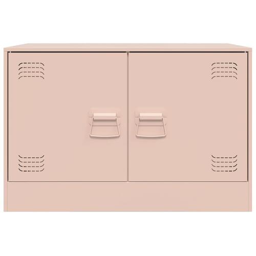 Tv-bord 67x39x44 cm stål lyserød