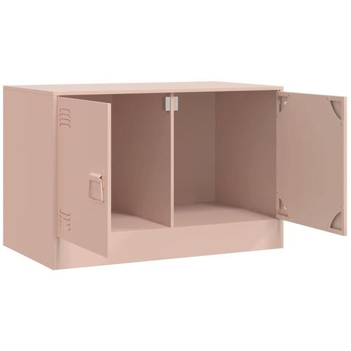 Tv-bord 67x39x44 cm stål lyserød