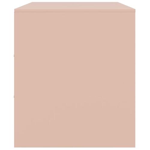 Tv-bord 67x39x44 cm stål lyserød