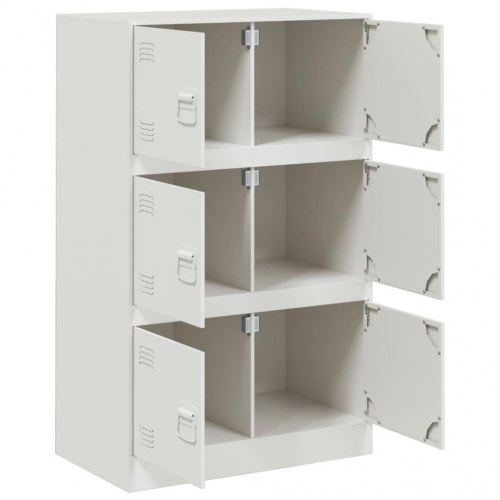 Skab 67x39x107 cm stål hvid
