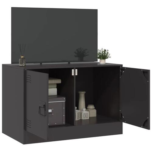 Tv-bord 67x39x44 cm stål sort