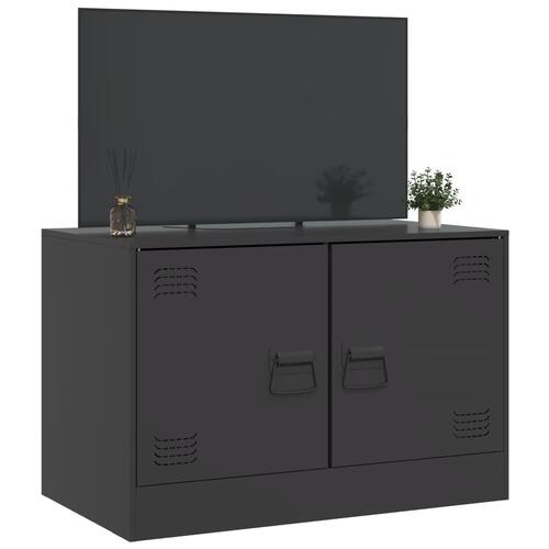 Tv-bord 67x39x44 cm stål sort