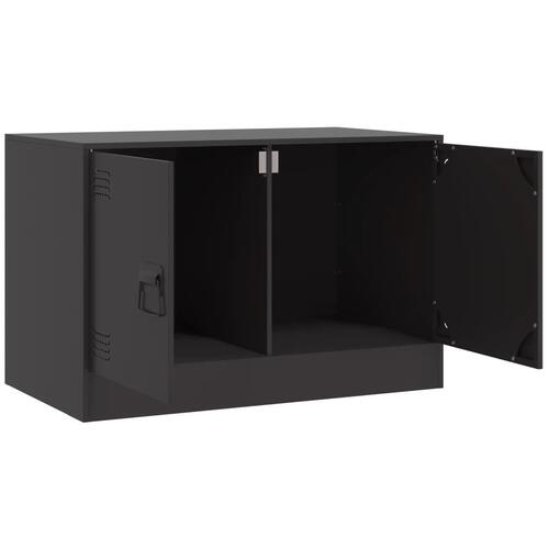 Tv-bord 67x39x44 cm stål sort