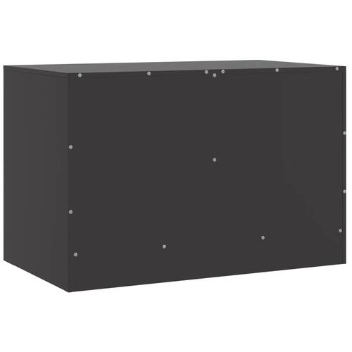 Tv-bord 67x39x44 cm stål sort