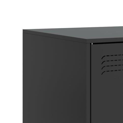Tv-bord 67x39x44 cm stål sort