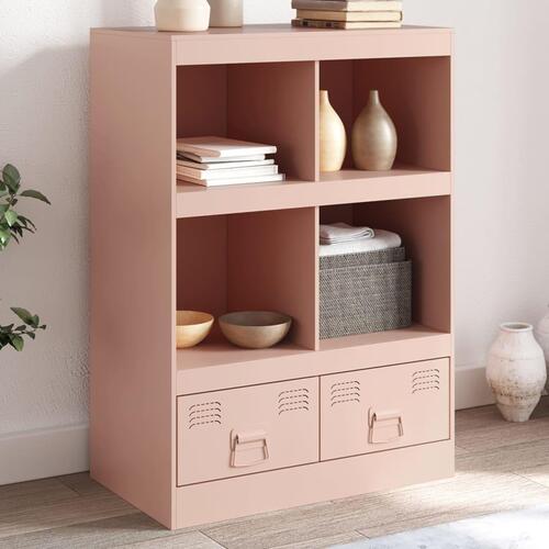 Skab 67x39x95 cm stål lyserød