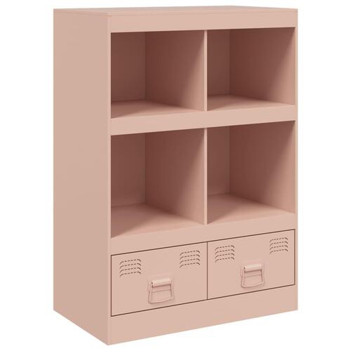Skab 67x39x95 cm stål lyserød