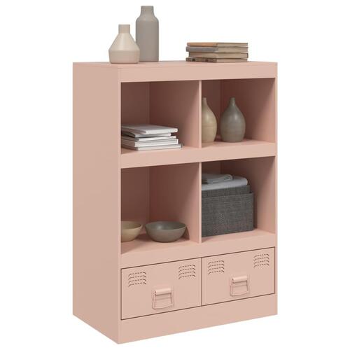 Skab 67x39x95 cm stål lyserød