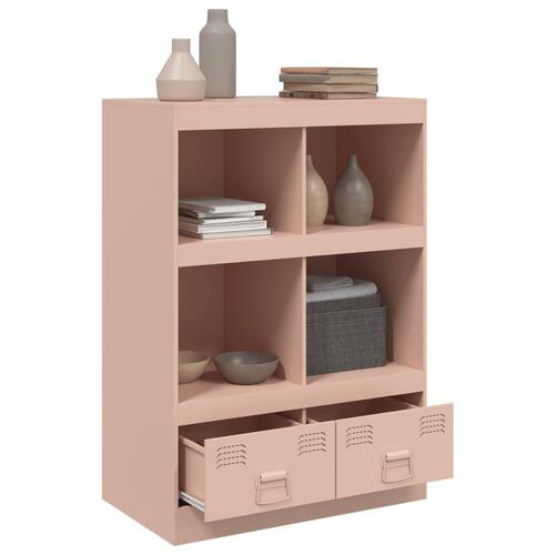 Skab 67x39x95 cm stål lyserød