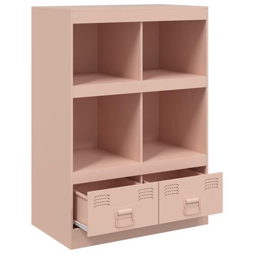 Skab 67x39x95 cm stål lyserød