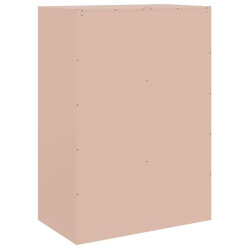 Skab 67x39x95 cm stål lyserød