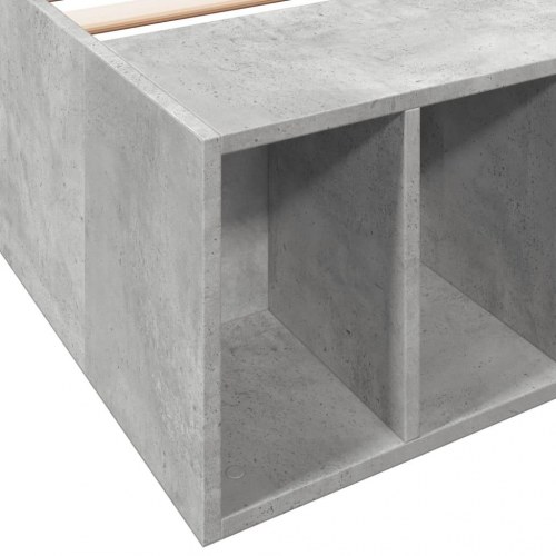 Sengeramme med opbevaringsrum 75 x 190 cm - betongrå