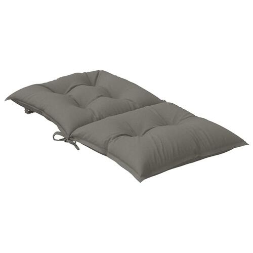 Stolehynder med lav ryg 2 stk. 100x50x7 cm stof mørkegrå