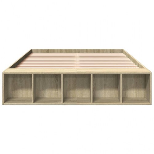 Sengestel 120 x 200 cm med opbevaring - sonoma-eg