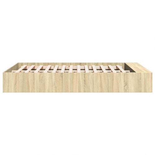 Sengestel 150x200 cm konstrueret træ sonoma-eg