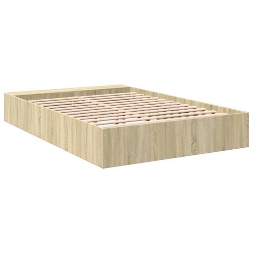 Sengestel 150x200 cm konstrueret træ sonoma-eg