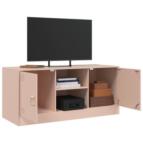 Tv-bord 99x39x44 cm stål lyserød