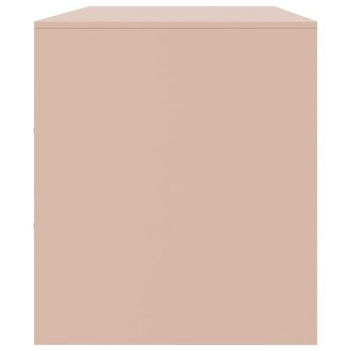 Tv-bord 99x39x44 cm stål lyserød