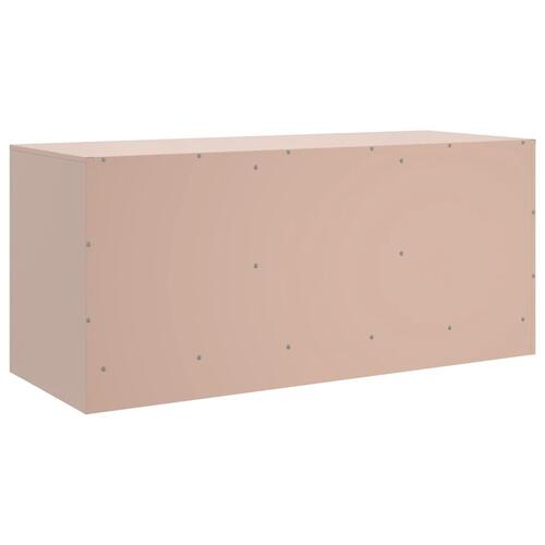 Tv-bord 99x39x44 cm stål lyserød