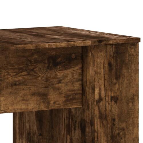 Skrivebord 140x50x75 cm konstrueret træ røget egetræsfarve