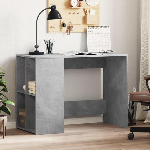 Skrivebord 102x50x75 cm konstrueret træ betongrå