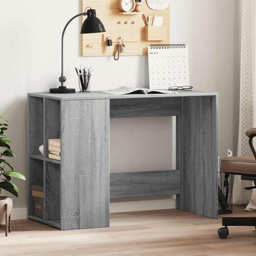 Skrivebord 102x50x75 cm konstrueret træ grå sonoma-eg