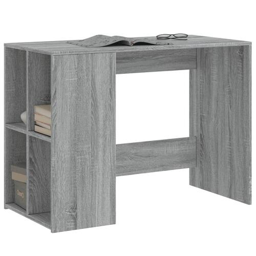 Skrivebord 102x50x75 cm konstrueret træ grå sonoma-eg
