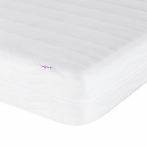Seng med madras 90x190 cm stof sort