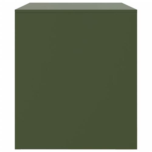 Tv-bord 67x39x44 cm stål olivengrøn
