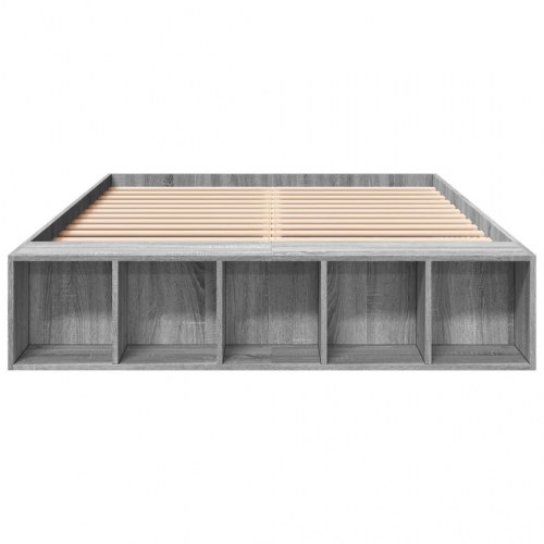 Sengestel 120 x 190 cm med opbevaringsrum - grå sonoma-eg