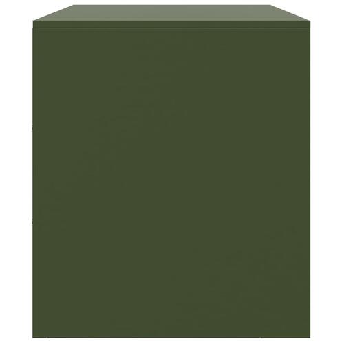 Tv-borde 2 stk. 67x39x44 cm stål olivengrøn