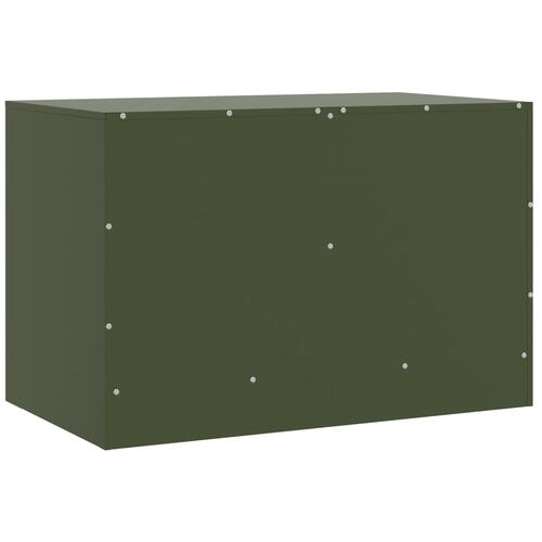 Tv-borde 2 stk. 67x39x44 cm stål olivengrøn