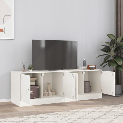 Tv-borde 2 stk. 67x39x44 cm stål hvid