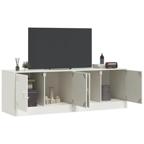 Tv-borde 2 stk. 67x39x44 cm stål hvid