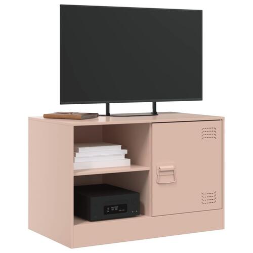 Tv-borde 2 stk. 67x39x44 cm stål lyserød