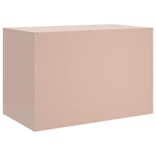Tv-borde 2 stk. 67x39x44 cm stål lyserød
