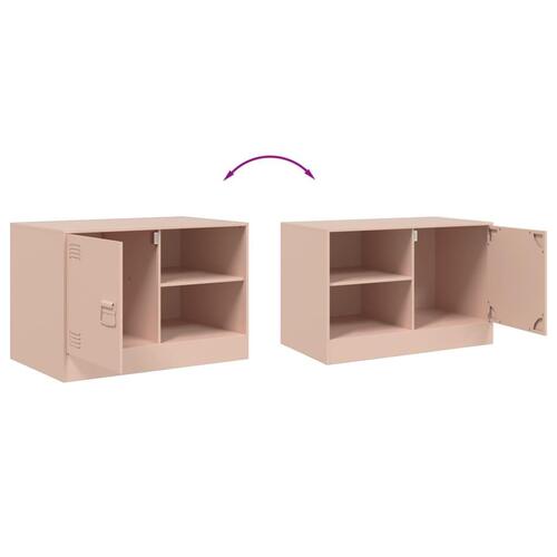 Tv-borde 2 stk. 67x39x44 cm stål lyserød