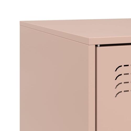 Tv-borde 2 stk. 67x39x44 cm stål lyserød