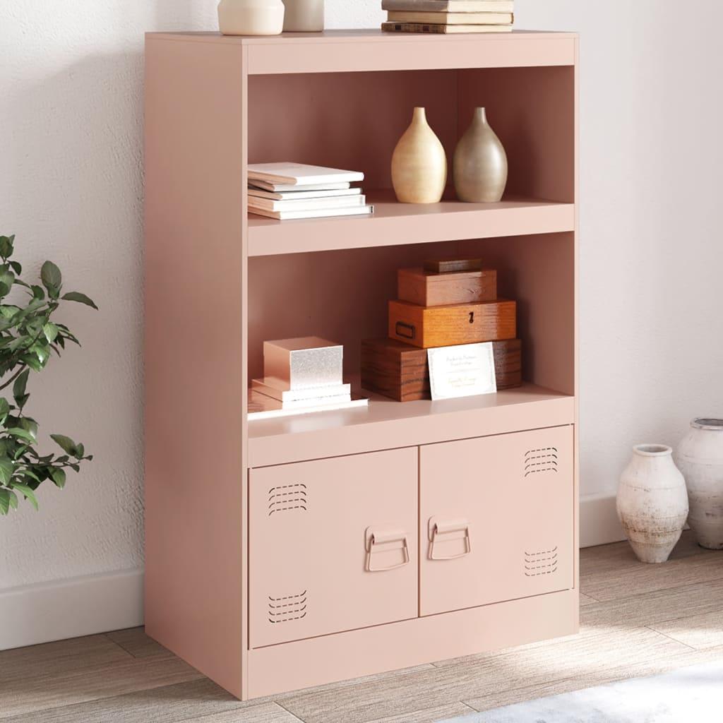 Skab 67x39x107 cm stål lyserød billede