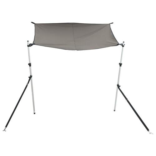 T-sejl til båd 170x170x(113-182,5) cm forlængerdel antracitgrå