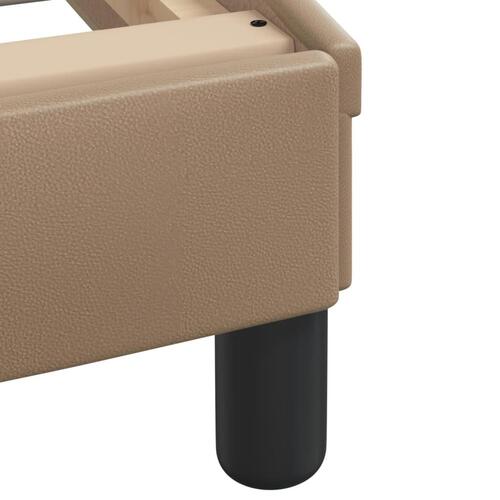 Seng 90x190 cm kunstlæder cappuccinofarvet