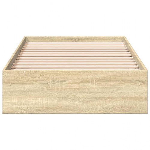 Sengeramme med skuffer 75x190 cm konstrueret træ sonoma-eg