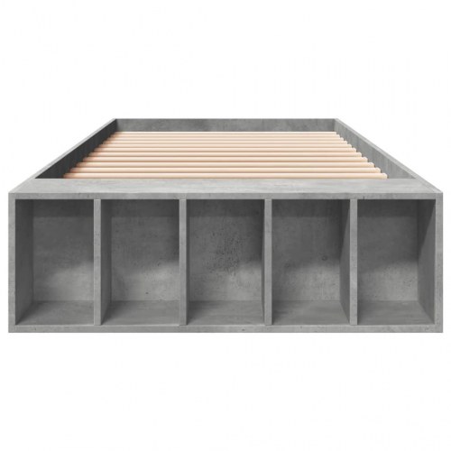 Sengeramme 100x200 cm konstrueret træ betongrå