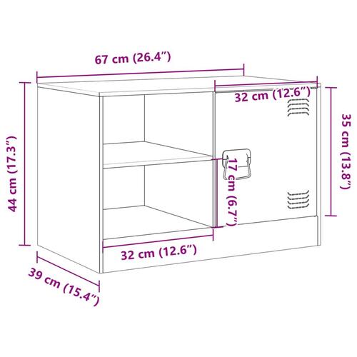 Tv-borde 2 stk. 67x39x44 cm stål sort