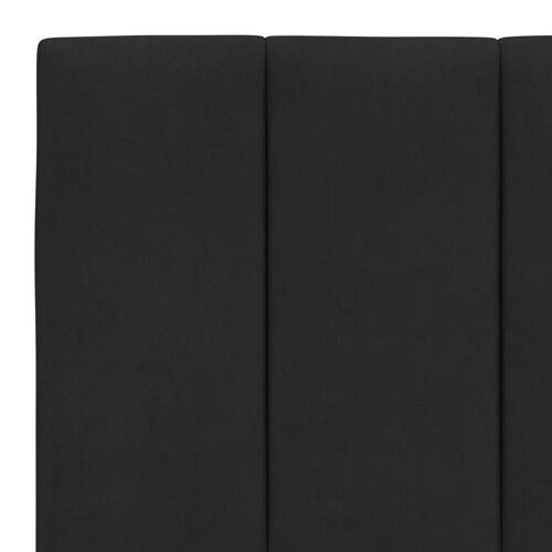 Seng med madras 200x200 cm velour sort