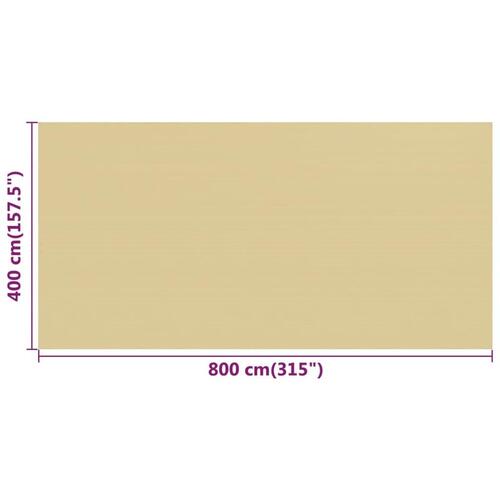 Telttæppe 400x800 cm HDPE beige